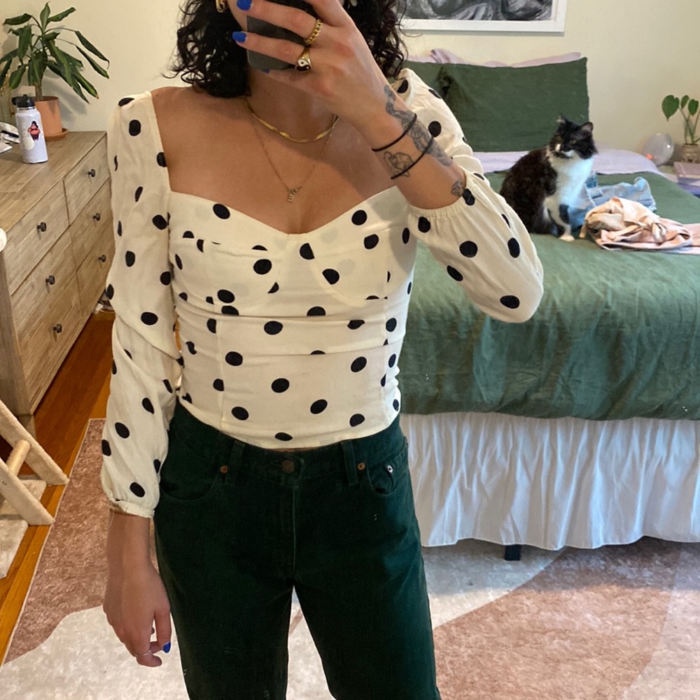 Reformation Polka Dot Top